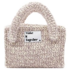 MystiKotita Nube托特包 托特包製作 鉤針編織 DIY材料包, 奶油象牙白, 1個