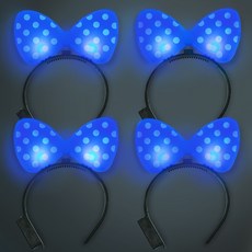 BABIO LED 蝴蝶結髮箍, 藍色, 4個