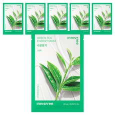 INNISFREE 我的真萃能量面膜 綠茶款, 1入, 6片