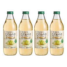 ALPS WINE 阿爾卑斯 白葡萄汁, 優質白葡萄黃金比例, 順口輕甜, 冷藏風味尤佳, 1L, 4瓶