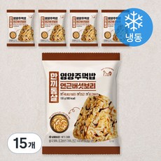한끼통살 영양주먹밥 연근버섯보리(냉동), 100g, 15개