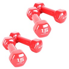 아리프 PVC 컬러 아령 레드, 1.5kg, 4개