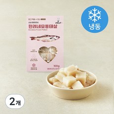 배마마 순살 동태 큐브 한려 네모 동태살 (냉동), 100g, 2개