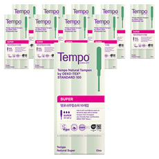 템포 내추럴 탐폰, 슈퍼, 10개입, 10개