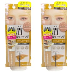 KISSME 奇士美 專屬型色眉彩膏 EX 8g, 01 蜜金色, 2支