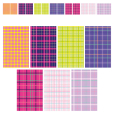 아이씨엘디자인 다꾸 배경 메모지 뉴트로 체크 7종 x 10p 세트, 70매, 3세트