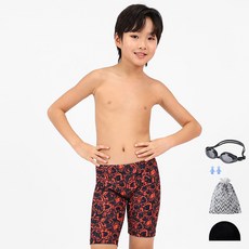 AQUATICA 男童圈圈泳褲 AQA205+泳鏡+耳塞+泳帽+塑膠束口泳具袋