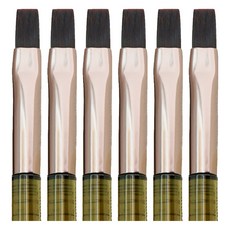 EOSO 美甲彩繪筆 003方投筆 亞克力美甲筆 建構/彩繪/暈染/畫花/拉線/上色, 咖色, 6支