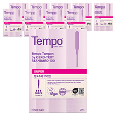 템포 오리지널 탐폰, 슈퍼, 20개입, 10개