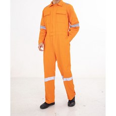 美化部長 大尺碼 一件式鈴木反光條工作服 維修服 焊接服 連身褲, 04 橘色, 1個