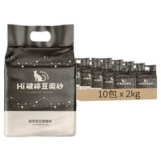 KAOJING 高精寵物 Hi 貓砂 破碎豆腐砂, 2kg, 10包, 原味