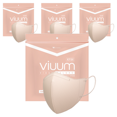 비움 디럭스 컬러마스크 대형 KF94, 25개입, 4개, 핑크베이지