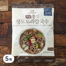 한둘푸드 쫄깃 생도토리 칼국수 멸치맛 2인분, 342g, 5개