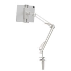 홈플래닛 접이식 스마트폰 태블릿 집게형 거치대, 화이트, 1개, KW-BD1021