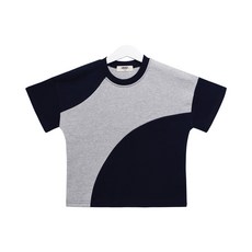 유라비 아동용 통기성 링콤 배색 반팔 티셔츠