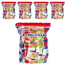 MARUKAWA 丸川 綜合水果口味口香糖, 50小盒入, 經典水果香, 五種綜合口味, 325g, 5袋