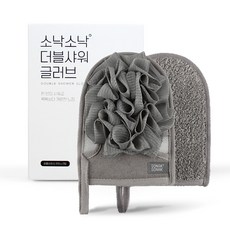 SONAK SONAK 雙面沐浴手套, 灰色, 2入, 1入