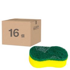 楓康 弧型海綿菜瓜布 11.4 x 7.6 x 3.2cm, 4個, 4包
