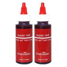 셰프마스터 리쿠아젤 식용색소 슈퍼레드, 65g, 2개