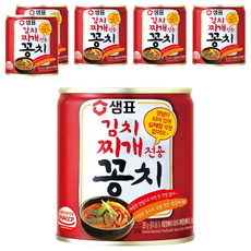 Sempio 膳府 泡菜湯專用秋刀魚罐頭, 280g, 6罐