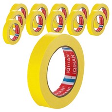 iQIHAN 彩色紙膠帶 20mm x 15m, 12個, 黃色