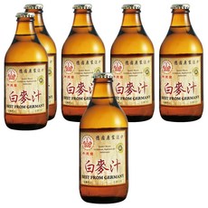 崇德發 白麥汁 德國原裝進口玻璃瓶, 330ml, 6瓶