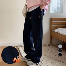 afinar 女性刺繡圖案刷毛運動褲 AF RIBBON