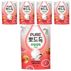 PURE 純 啵亮潔淨廚房洗潔精 葡萄柚香, 1.2L, 5個