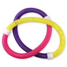 UP&SHAPE 彈簧呼拉圈, 1.2kg, 粉色+紫色+黃色, 1個