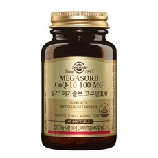 SOLGAR MEGASORB輔酶CoQ10 100軟膠囊, 60顆, 1罐