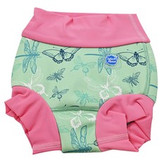 Splash About 3D加強版游泳尿布褲/尿布 花漾蜻蜓, M, 1件