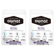 ownat 歐娜特 CARE系列 貓用 無麩質飼料 腎臟機能照護配方 新鮮放牧雞肉, kidney/heart/liver, 300g, 2袋
