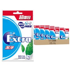 Extra 益齒達 潔淨無糖口香糖 - 薄荷口味，有助於口腔的保健, 62g, 10包