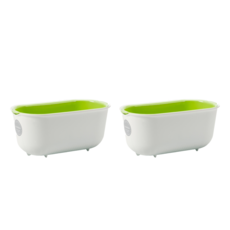 UDA 有達 生活King 小洗樂長型瀝水籃 3L 29 x 15.5 x 12.6cm 顏色隨機, 2個