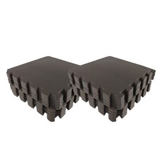 손할매 어린이안전인증 12mm 놀이방 무지 퍼즐매트 20p + 마감재 30p, 브라운, 1세트