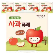 베이비본죽 과일퓨레 2p, 5개, 200g, 사과