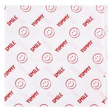 The Pack Company 防油紙 L型 微笑紅 18 食品包裝紙, 1入, 200個