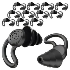 Mona Home Ear-ache 三重奈米矽膠降噪耳塞 (2 種 x 2p 套) 深黑色, 6組, 2副