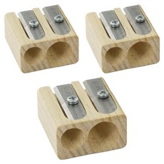 쿰 카본 스틸 칼날 숏포인트 2홀 우드 2 샤프너 8mm, 혼합색상, 3개