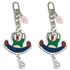 PINOCCHIO Bbang Bbang's Daily Life Bbang Bbang 串飾壓克力鑰匙圈 隨機出貨, 2套