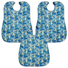 Rosa Home 多用途圍兜, 大花 藍色, 3個