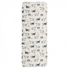 kUSUgURU JAPAN 日本眼鏡貓 Matilda-san系列 乾濕兩用紗布毛巾, 米黃色, 1條