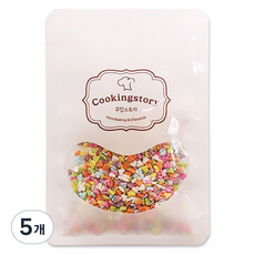 Cookingstory 柔和色調迷你愛心造型糖珠, 15g, 5個