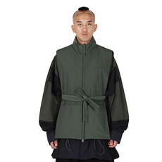 AJOBYAJO 綁帶人造毛背心AJ224OT003