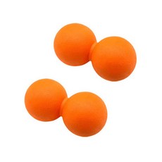 스포홀릭 땅콩 TPE 더블 마사지볼, 오렌지, 2개