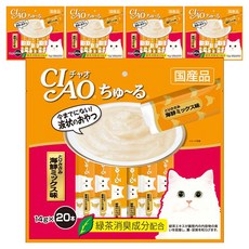 챠오츄르 고양이 짜먹는 간식, 혼합맛(닭가슴살/해산물), 14g, 100개 혼합맛(닭가슴살/해산물), 14g, 100개