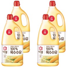 백설 옥수수유, 1.8L, 4개