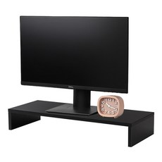 씨앤초이스 싱글 원목 모니터 받침대 1단, 블랙