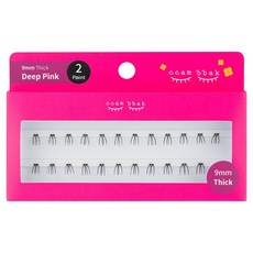 ccam bbak 人造束狀假睫毛 包裝版 9mm 濃密 2根, 濃密(黑色), 1個