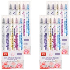 동아피엠에스 JIMIAO 도트 메탈 글리터 마카펜, 5색, 4개